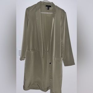 H&M olive green long blazer US size 8